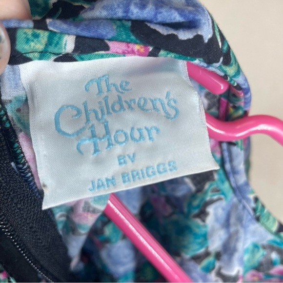 Vintage The Children’s Hour floral prairie dress cottagecore bib collar sz 2t - Picture 8 of 9